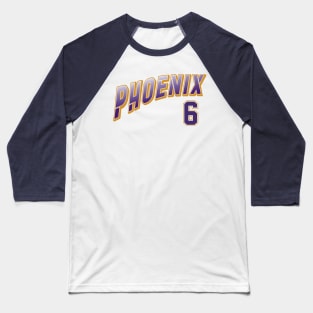 Retro Phoenix Number 6 Baseball T-Shirt